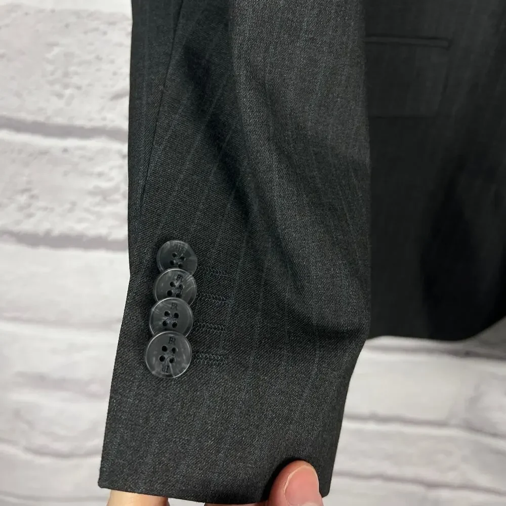 Banana Republic Mens 46R Preppy Minimalist Professional Office Pinstripe Blazer‎